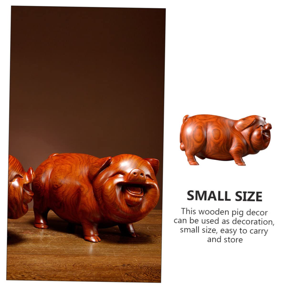 Amazon.co.jp: Levemolo 木製豚豚 豚 豚 装飾 木材 工芸 装飾品